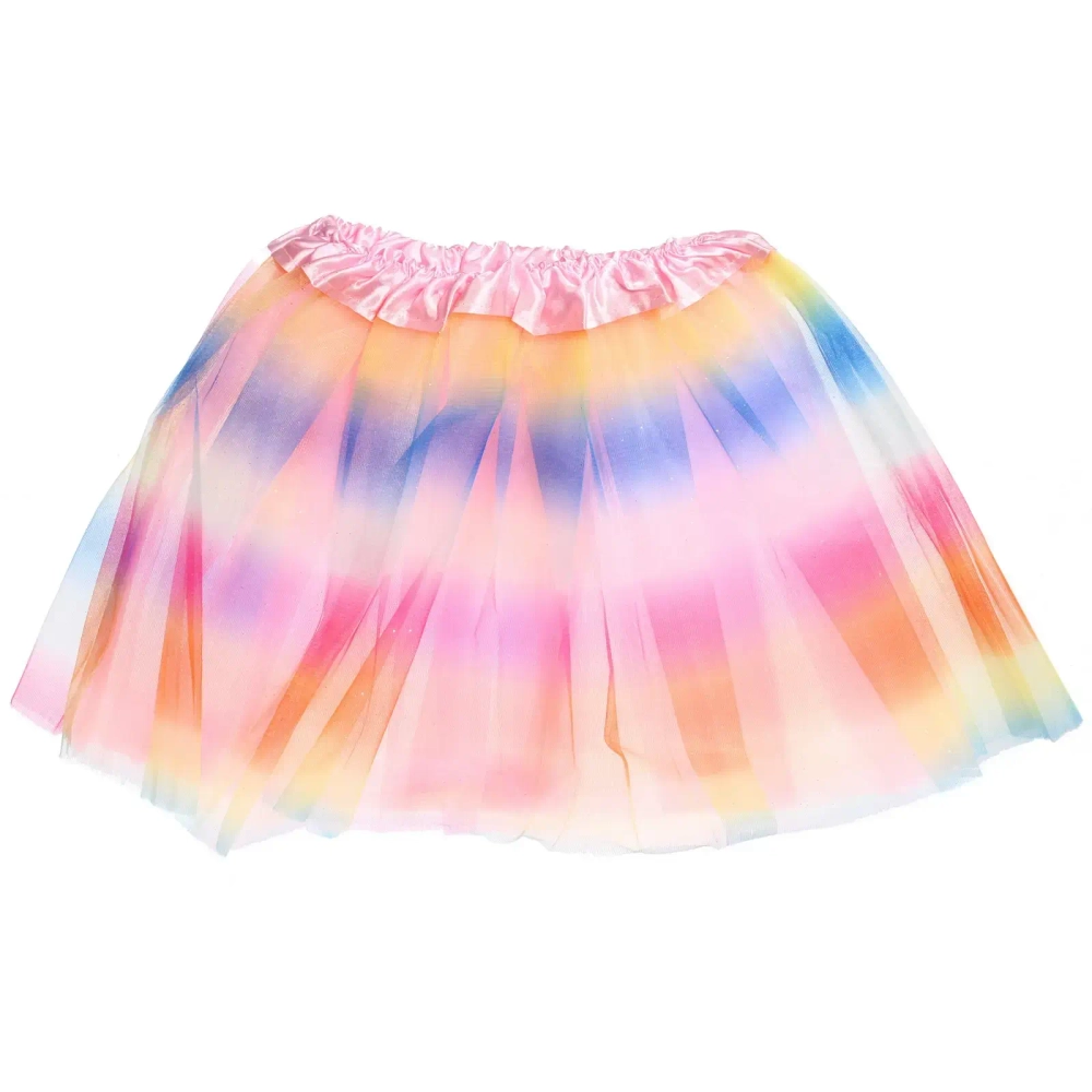 Карнавальный костюм «Радужный окрас» (юбка,крылья,волшебная палочка,ободок)