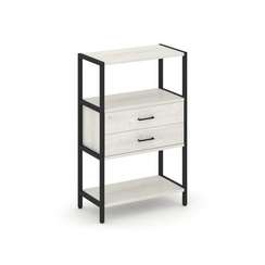 Shelf System Односекционный стеллаж трехярусный с ящиками SN.STM-312 Дуб Наварра/Металл Черный 810*4