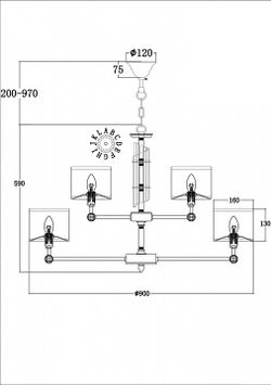 Подвесная люстра Maytoni Alloro MOD088PL-15BS