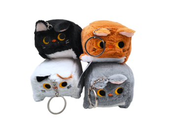 Мягкая игрушка брелок Кот-батон в ассорт. 10см