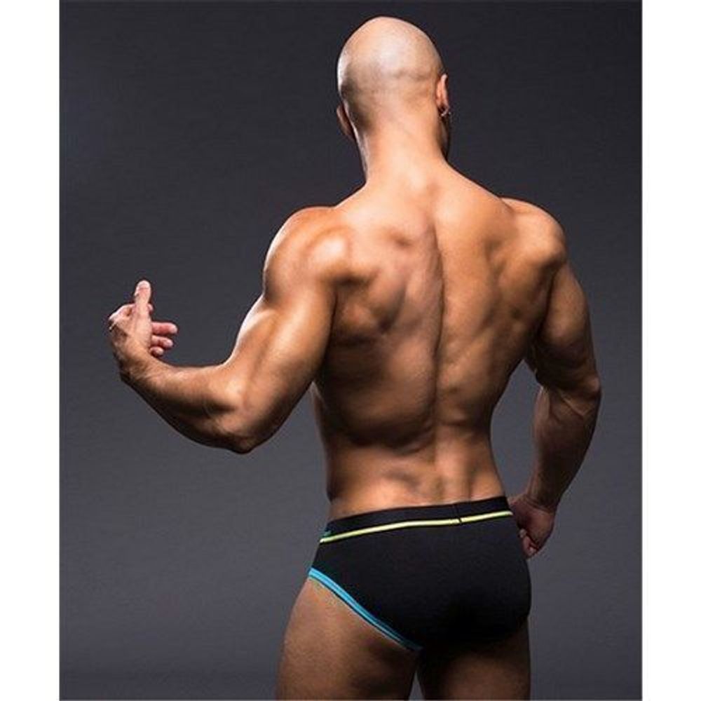 Мужские трусы брифы черные Andrew Christian Glow Almost Naked Quirk   AC9521