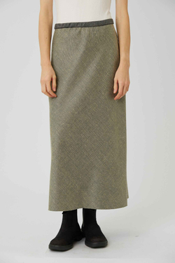 Юбка макси из льна с шерстью