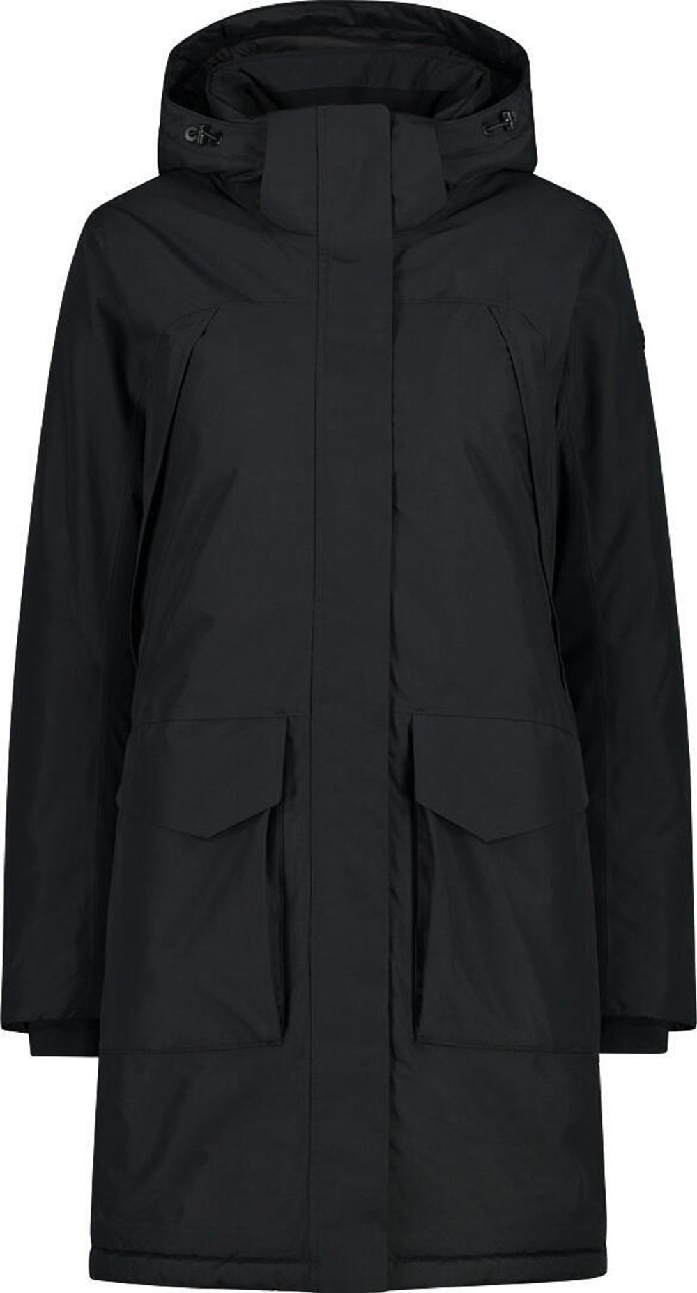 Куртка CMP Woman Coat Zip Hood, артикул 31K2976, цвет Nero (U901)