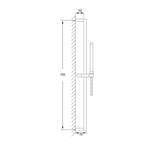 Steinberg Серия 135 регулируемая по высоте штанга 750мм, хром 135 1623