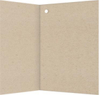 Открытка - мини двойная, подвеска, "Красный бант в клеточку", 85х115 мм, крафт, без текста