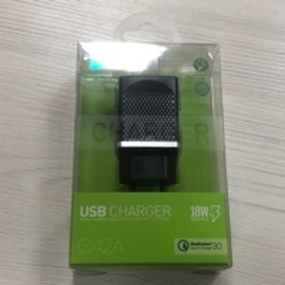 СЗУ USB Hoco C42A (18W, QC3.0) Черный