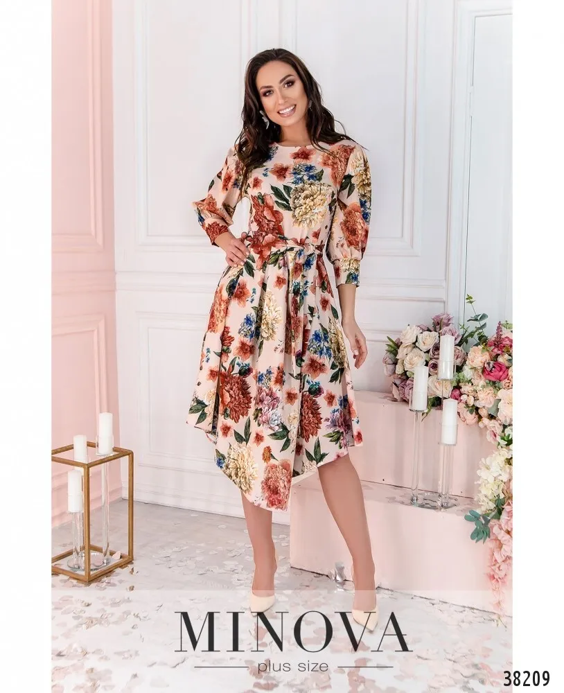 Платье 3137В-пудра Minova