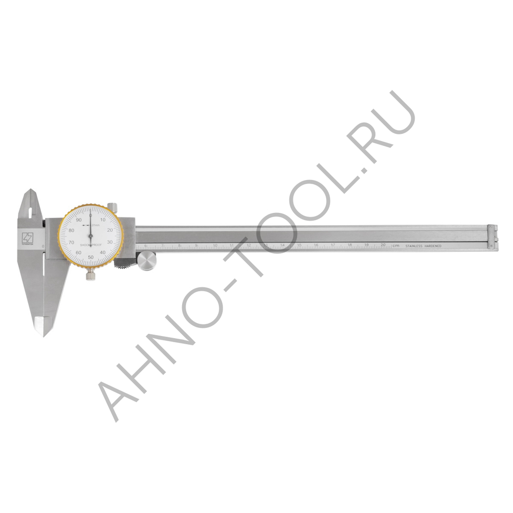Штангенциркуль с круговой шкалой ШЦК-200-0.01 ГОСРЕЕСТР 89053-23 нерж.сталь ТОЧИНТЕХ