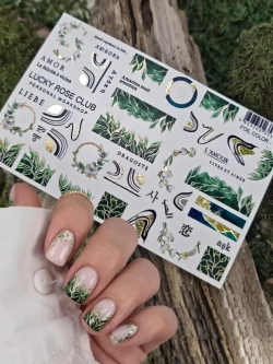 Lucky Rose Слайдеры наклейки для ногтей Foil 100