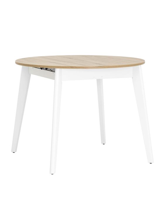 Стол Rondo 100-135*100 дуб/белый Stool Group