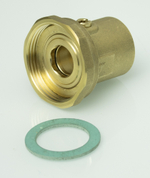 Соединение с нак. гайкой и с встроен. шар. краном 1"1/2 х 1" ViEiR  (80/10/1шт)