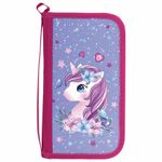 Пенал ПИФАГОР, 3 отделения, ламинированный картон, 19х11 см, "Dreamy unicorn", 270891