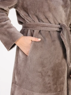 Дубленка зимняя шуба натуральная с капюшоном двухсторонняя