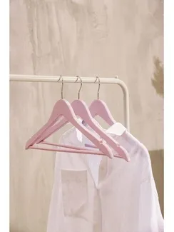 Вешалка деревянная для одежды SAVANNA «Тэри», 44,5×23×1,2 см, цвет сиреневый