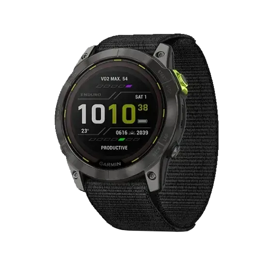 Garmin Enduro 2 угольно-серый DLC титановый с нейлоновым ремешком UltraFit