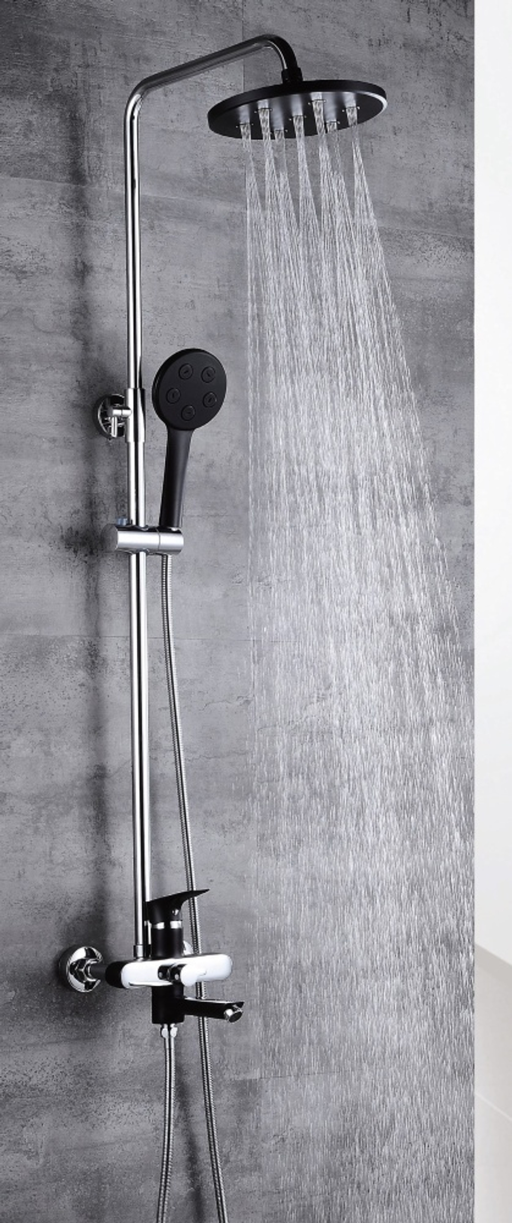 263562-C Душевая система од. пов. (чер./хром) ViEiR (4/1шт)