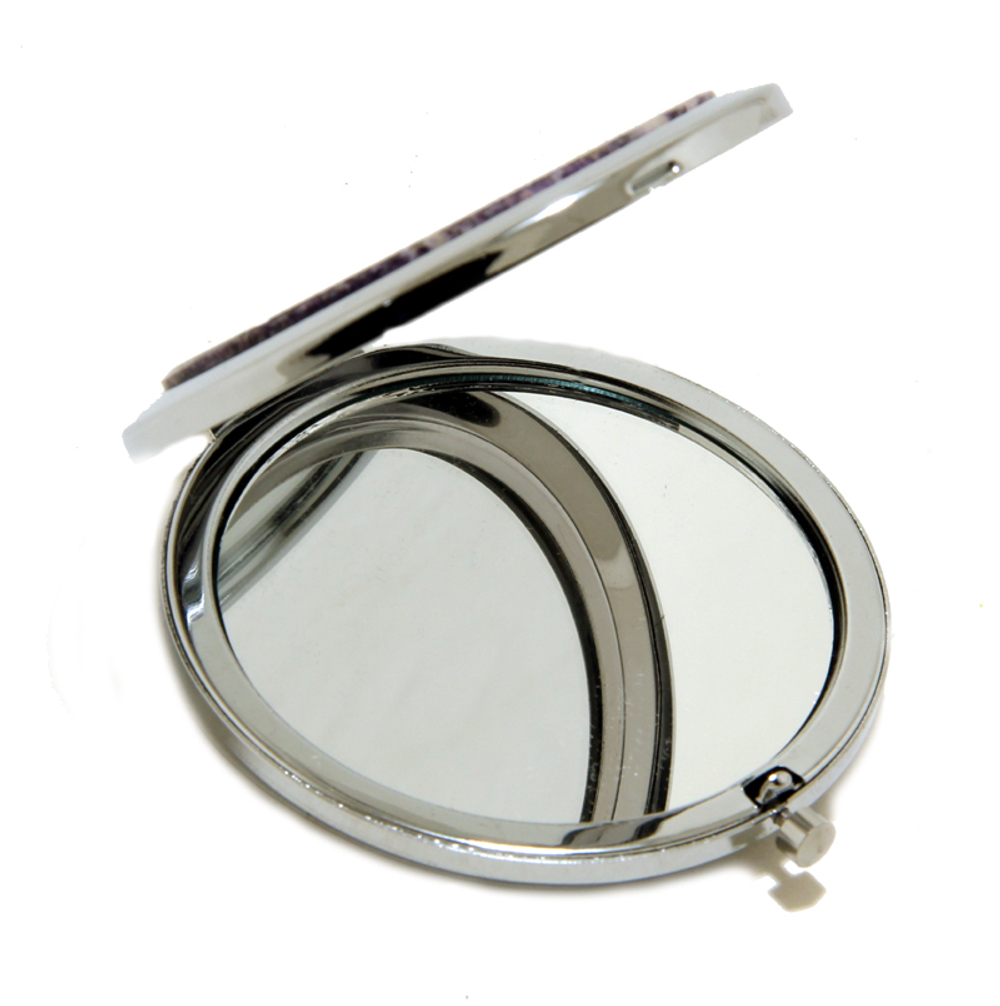 Зеркало с накладкой ( Флюорит) диаметр 70 мм толщина 10мм вес 80гр