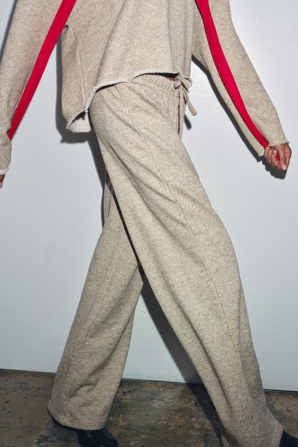 ZARA БРЮКИ В СТИЛЕ РУСТИК, БЕЖЕВЫЙ МЕЛАНЖ