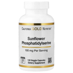 California Gold Nutrition, фосфатидилсерин подсолнечника, 100 мг, 120 растительных капсул