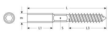 ЗУБР М8 x 100 мм, 800 шт, сантехническая шпилька (37870-08-100-800)