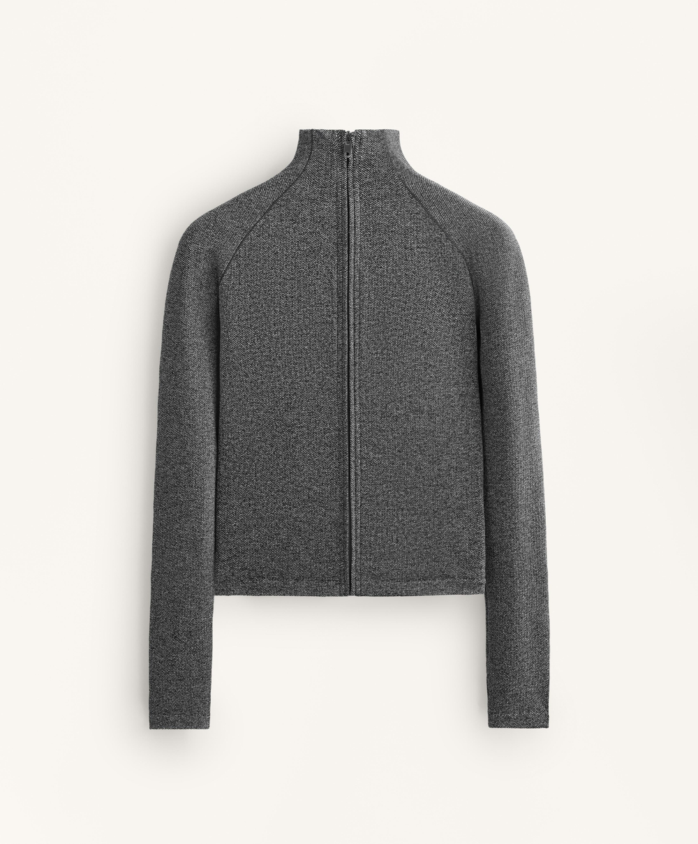 Oysho Легкая теплая бесшовная высокотехнологичная куртка, темно-серый меланж