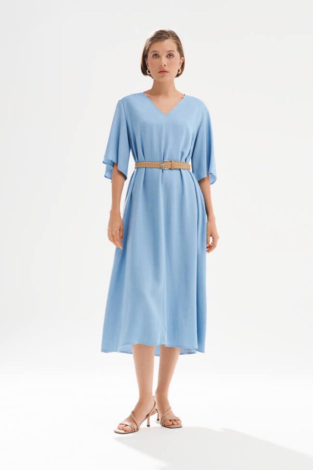 51747 Платье женское (голубой джинс)