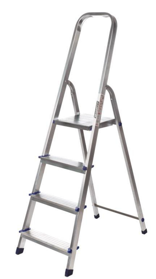 Стремянка   8-ми ступ. шир ступени 8,0см  (164 до раб.площ.) алюминиевая Alpha  / Smarty