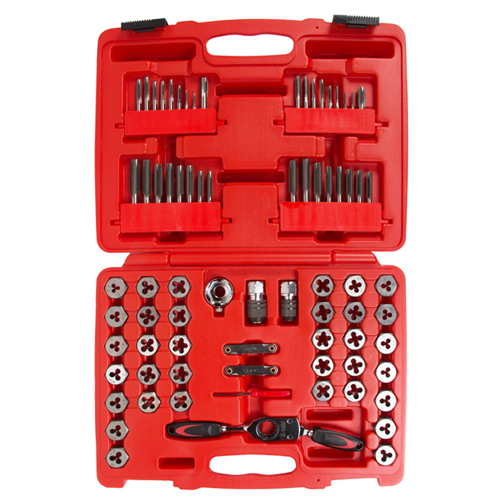 МАСТАК (351-00075C) Набор метчиков и плашек SK-5 M3-M12, 1/8"-1/2", кейс, 75 предметов