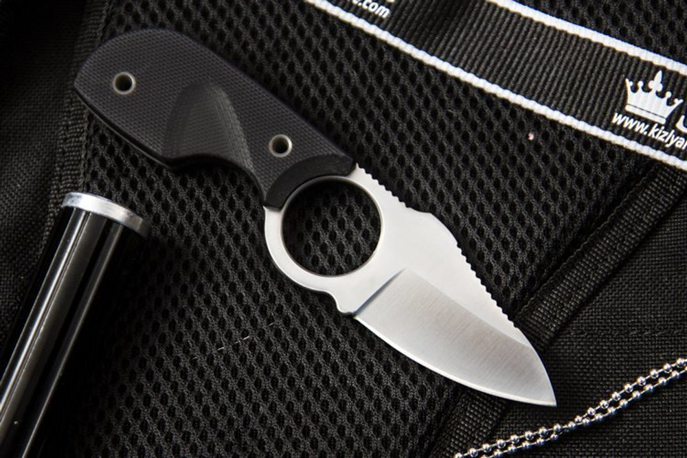 Нож Kizlyar Supreme AMIGO X D2 S G10-BH (Satin, G10 Black Handle)