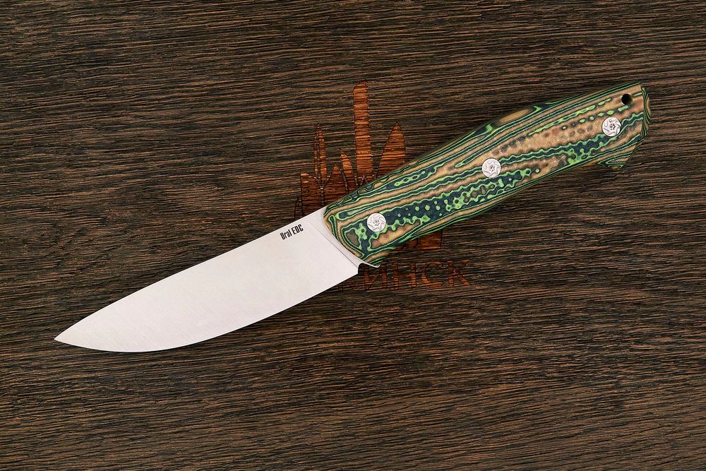 Нож разделочный UralEDC&Ножинск КрейсерЪ, клинок 120мм, сталь AR-RPM9, рукоять crazyfiber T2