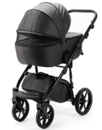 Детская коляска Adamex Nola Deluxe 2 в 1 N-SA02 (ЧЕРНАЯ КОЖА)