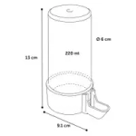 Поилка-кормушка, 220 мл/13 см, Flamingo