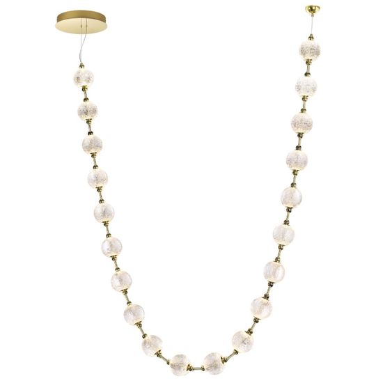 5008/80L L-VISION ODL23 591 золотой/прозрачный/металл/акрил Подвес бусы LED 80W 4000K 4400лм CRYSTAL