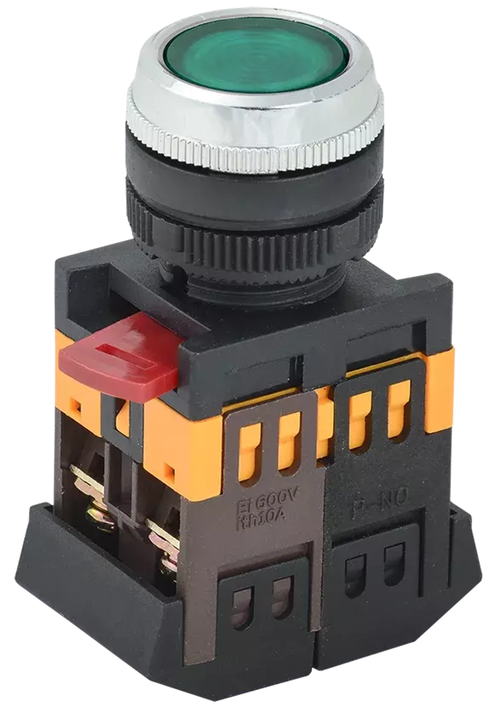 Кнопка ABLFS-22 зеленый d22мм неон/240В 1з+1р ИЭК   BBT30-ABLFS-K06