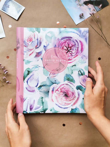 Фотоальбом на 10 магнитных листов 23х28 см, внутр. спираль flora art Пионы