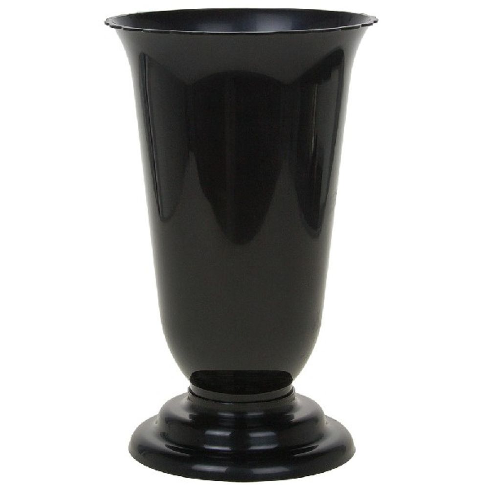 Вазон гладкий "Ромашка" (пластик) D20xH36см (Черный)