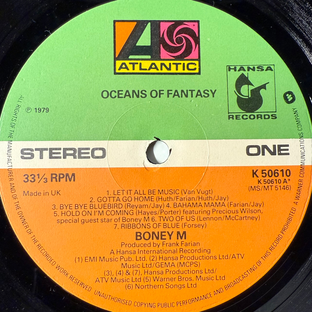 Boney M. ‎– Oceans Of Fantasy (Англия 1979г.)
