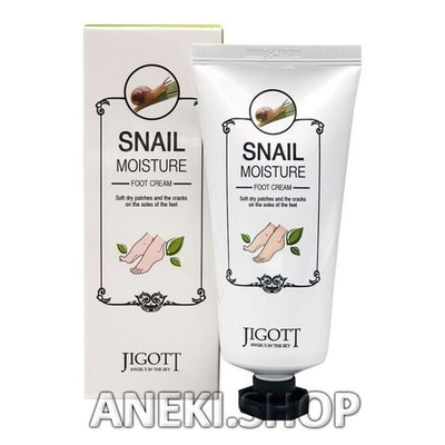 Крем для ног с муцином улитки увлажняющий и охлаждающий 110 мл Jigott Snail Moisture Foot Cream