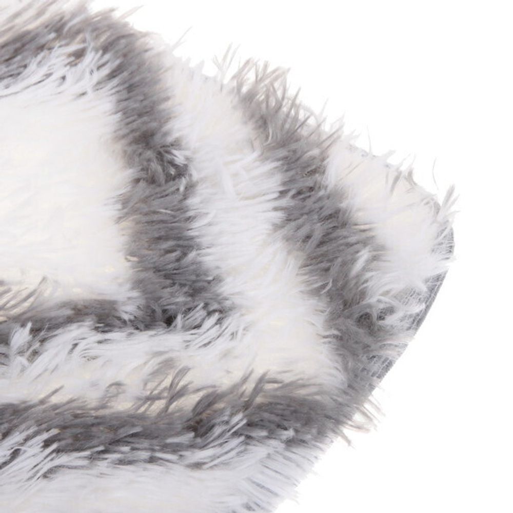 Коврик для ванной 60*100"Геометрия» бело-серый