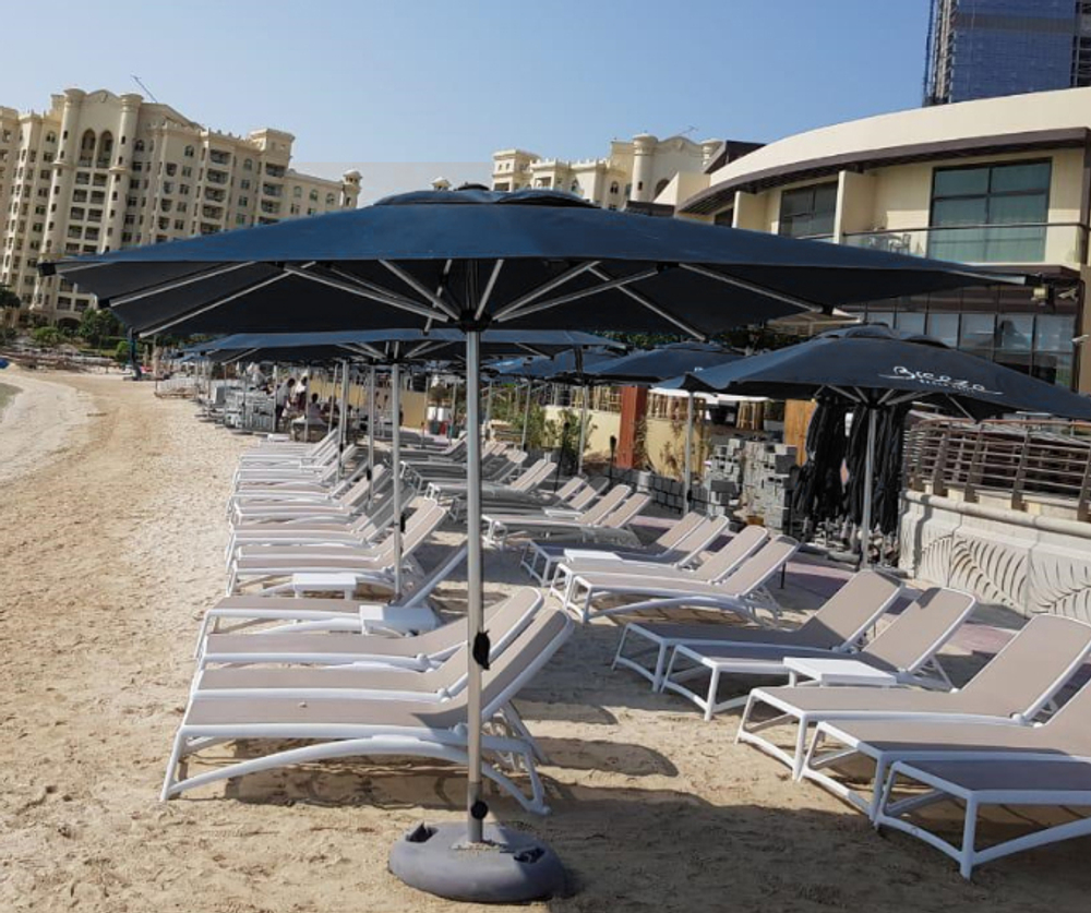 Зонт профессиональный 3х3 м Theumbrela Semsiye Evi Avocado, серебристый, черный