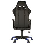 Кресло игровое Helmi HL-G02 "Grand Prix", экокожа, черная/синяя, 2 подушки