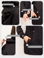 Ветровка с капюшоном удлиненная