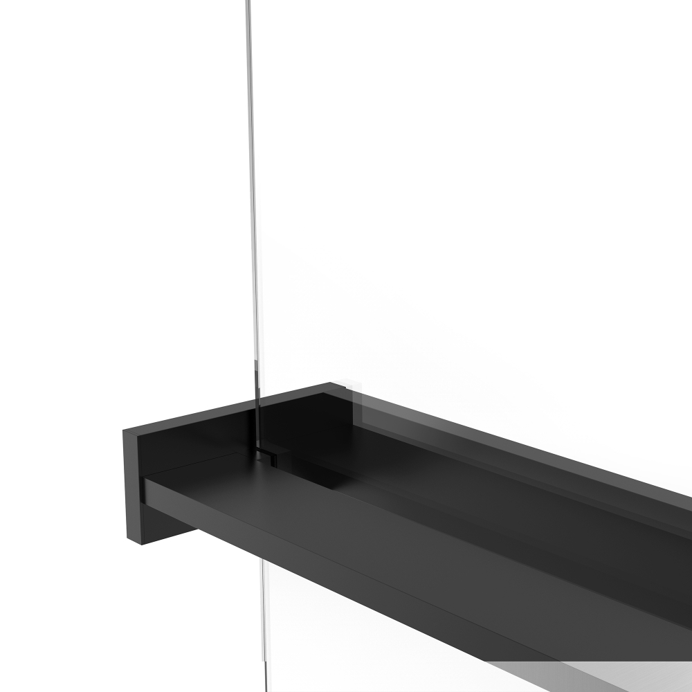 Душевая перегородка Walk-In VSW-1HR100MRB, 1000*2000, черный, стекло зеркальное