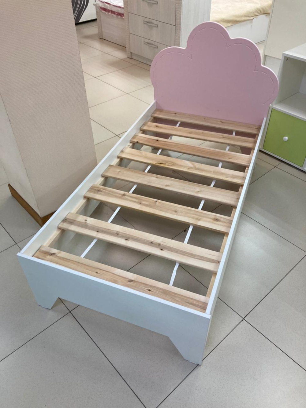 Кровать Облако 800*1600 белый/орхидея