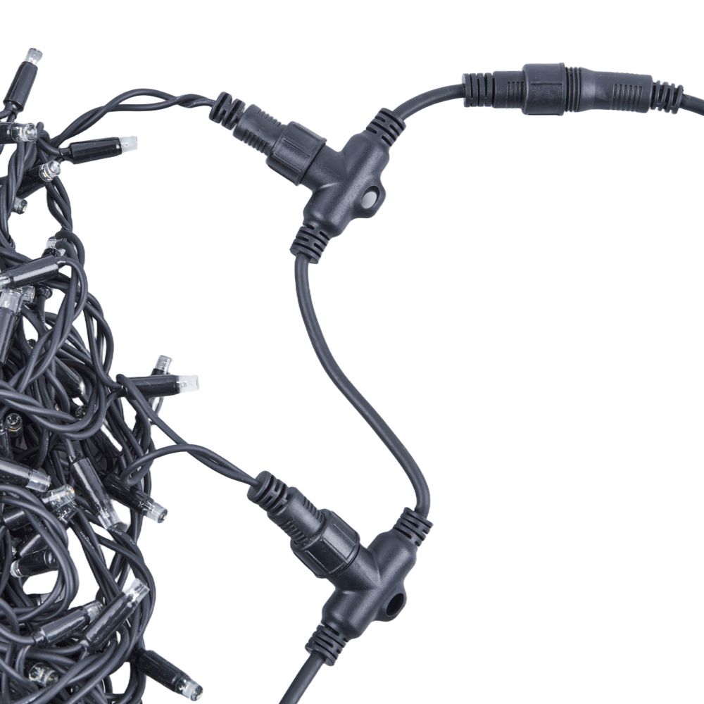 UCX-F90 T10-2M-BK Провод-шина для гирлянд серии F90PRO. 2м. 10 Т-коннекторов. шаг 20см. Статика-мерцание. IP67. Черный. TM Uniel