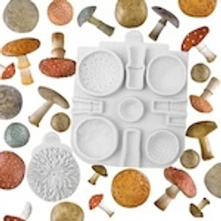 Молд силиконовый для творчества "Грибы - грибочки. Мухоморы" / форма для масс для лепки, мыла, воска и эпоксидной смолы