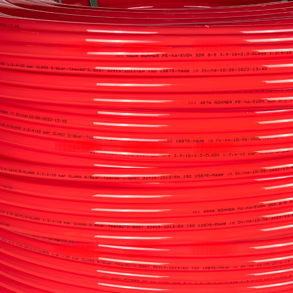 ROMMER 16х2,0 PEX-a EVOH труба из сшитого полиэтилена с кислородным слоем, красная