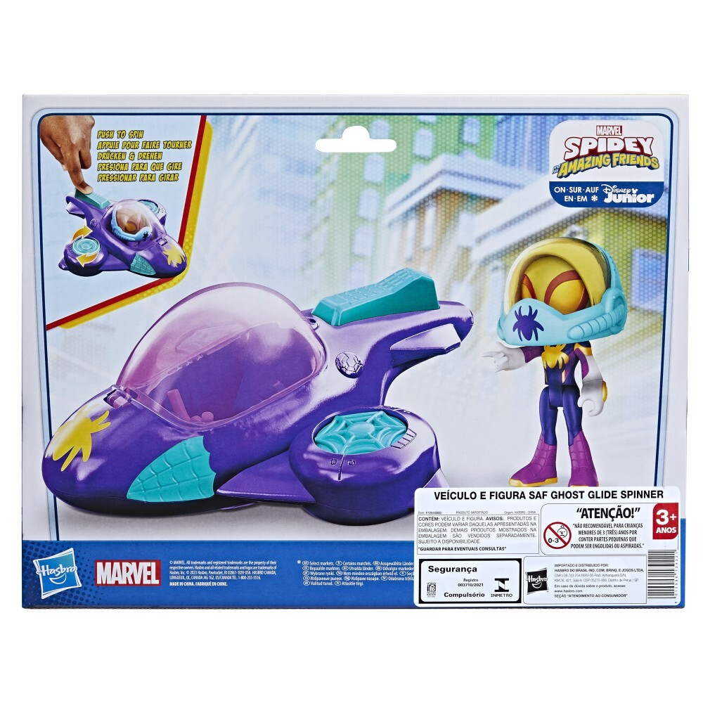 Hasbro Spidey Amazing Friends - фигурка супергероя Призрачного Паука + транспортное средство Glide Spinner F7254 / артикул   F6775 F7254  / GTIN 5010996139221