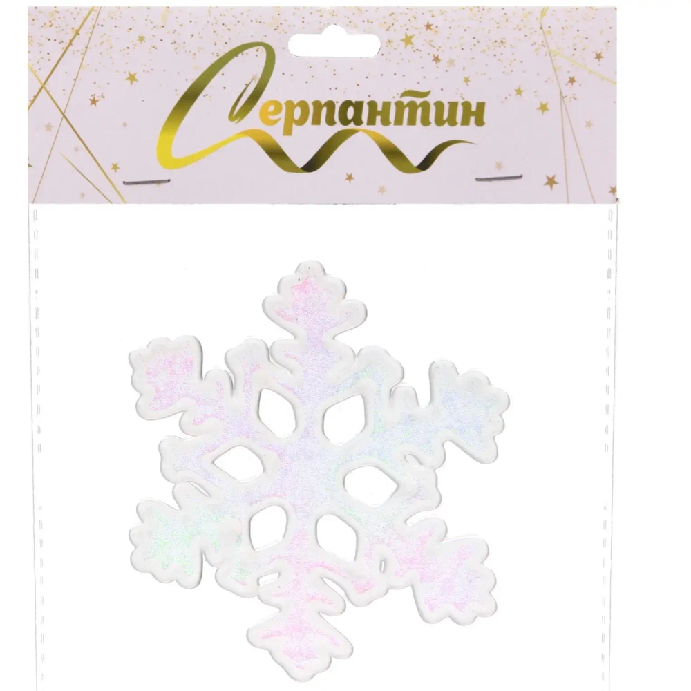 Наклейка на стекло «Изящная снежинка» 15*20 см, Перламутр