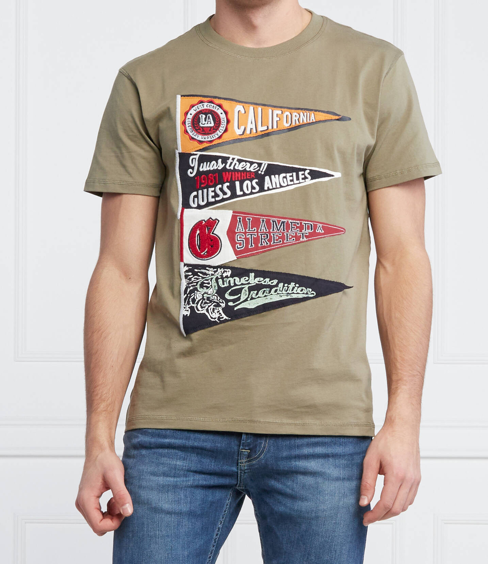 футболка pennant GUESS - хаки(M2RI04 K8FQ1)